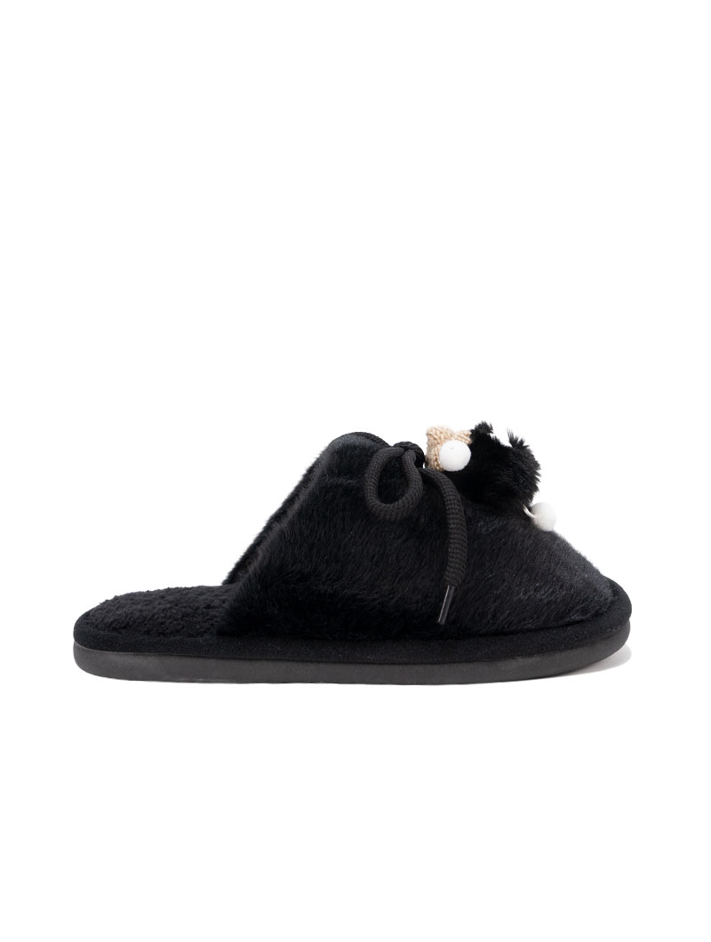 Pantoufles à nœud en peluche